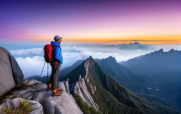 등산 스틱 꼭 필요한 이유 - **Prompt:** A confident female hiker, in her early 30s, dressed in practical, modest hiking gear inc...